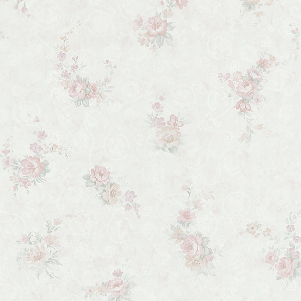 988-58641 | Carmen Mauve Floral Toss | Wallpaper Boulevard