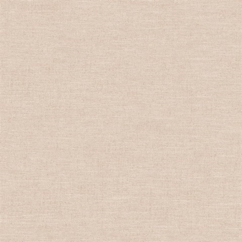 Chambray Blush Fabric Weave Wallpaper