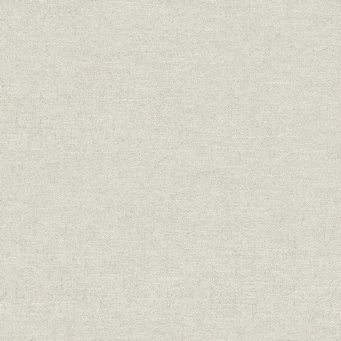 Chambray Light Grey Fabric Weave Wallpaper