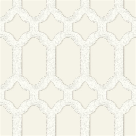 Chervil Cream Trellis Wallpaper