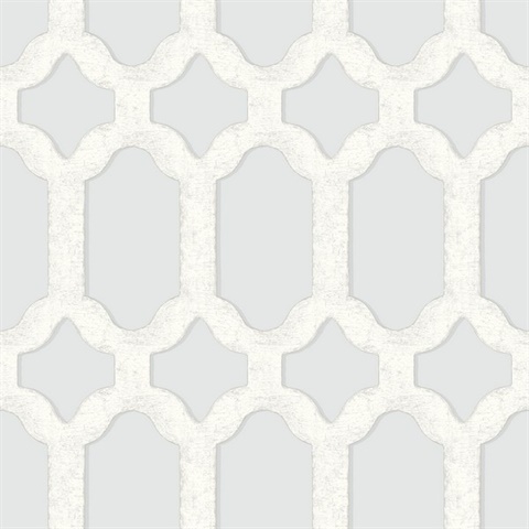 Chervil Sky Blue Trellis Wallpaper