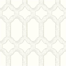 Chervil White Trellis Wallpaper