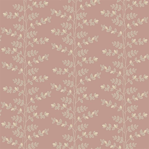 Climbing Vine Stripe Rose Wallpaper