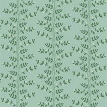 Climbing Vine Stripe Soft Teal Wallpaper