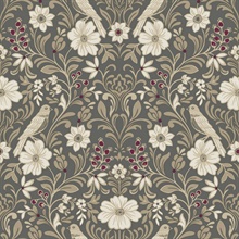 Colette Charcoal Wallpaper