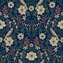 Colette Navy Blue Wallpaper