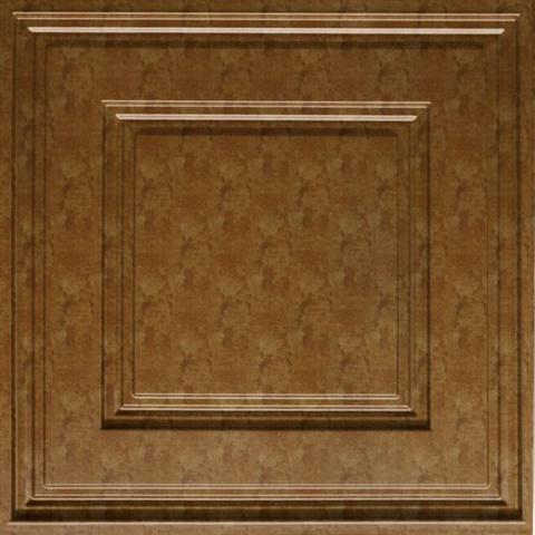 Cubed Ceiling Panels Aged Gold