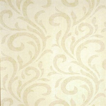 Dante Light Yellow Swirl Wallpaper