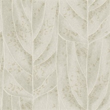 Dicot Beige Leaf Wallpaper