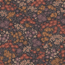 Ditsy Orange Daisies Wallpaper