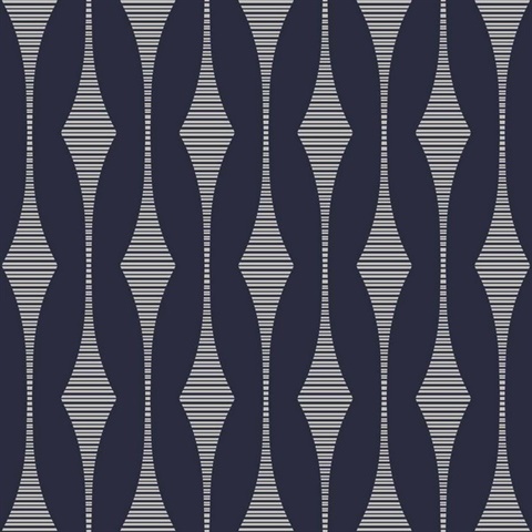 Dorado Seaside Geometric Stripe Wallpaper