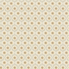 Emma Light Taupe Floral Medallion Wallpaper