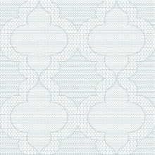 Ernest Blue Quilted Quatrefoil Wallpaper