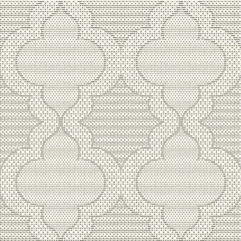 Ernest Charcoal Quilted Quatrefoil Wallpaper