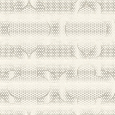 Ernest Taupe Quilted Quatrefoil Wallpaper