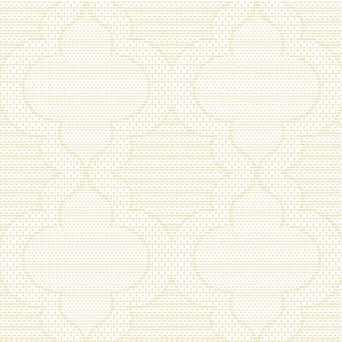 Ernest Yellow Quilted Quatrefoil Wallpaper