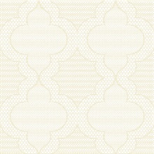 Ernest Yellow Quilted Quatrefoil Wallpaper