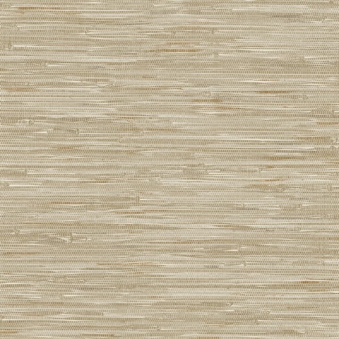 Exhale Light Brown Woven Faux Grasscloth Wallpaper