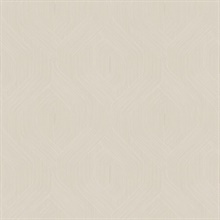 Fine Line Beige Geometric Wallpaper