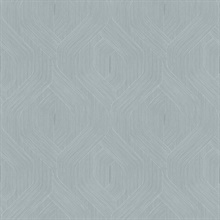 Fine Line Blue Geometric Wallpaper