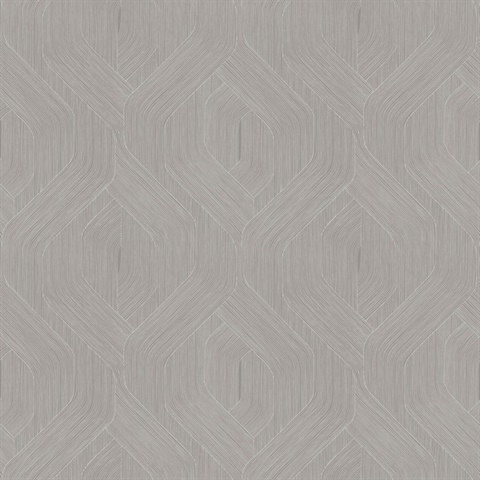 Fine Line Grey Geometric Wallpaper