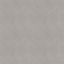 Fine Line Grey Geometric Wallpaper