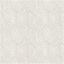 Fine Line Taupe Geometric Wallpaper