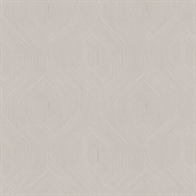 Fine Line Taupe Geometric Wallpaper