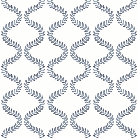 Florentine Blue Vine Trellis Peel & Stick Wallpaper