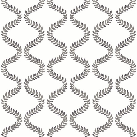 Florentine Soft Black Vine Trellis Peel & Stick Wallpaper