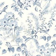 4072-70005  Frederique Mint Floral Wallpaper