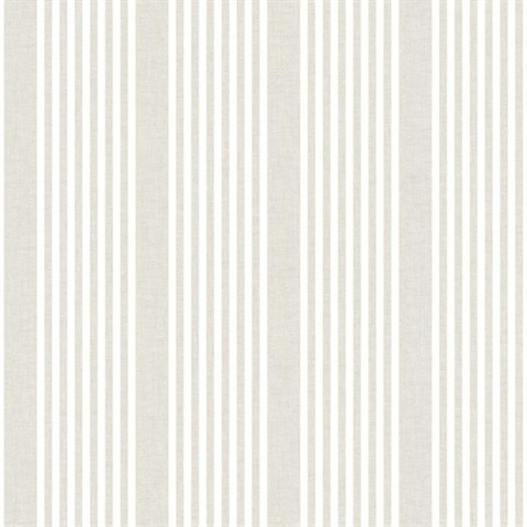 French Soft Linen Stripe Wallpaper