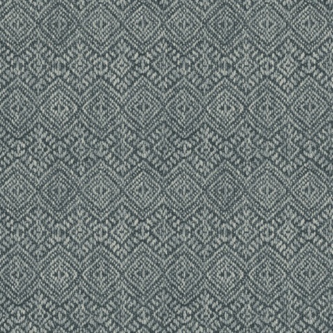 Gallivant Indigo Woven Geometric Wallpaper