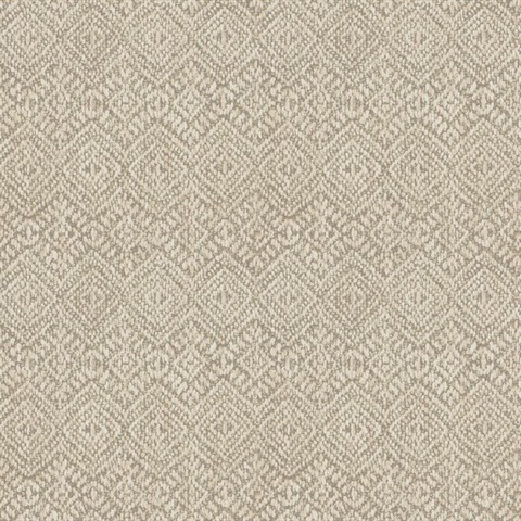 Gallivant Neutral Woven Geometric Wallpaper