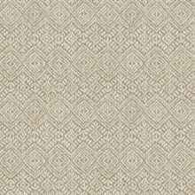 Gallivant Neutral Woven Geometric Wallpaper