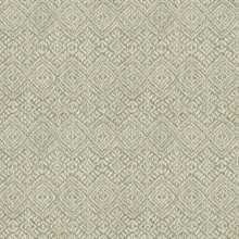 Gallivant Sage Woven Geometric Wallpaper