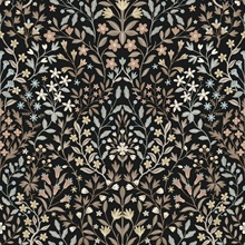 Garden Black & Neutral Terrace Wallpaper