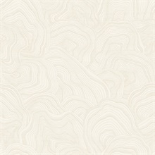 Geodes White Metallic Faux Stone Wallpaper