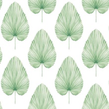 Grande Large Leaf Paperweave Sea Green Wallpaper