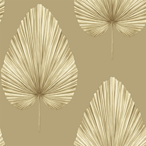 Grande Large Leaf Taupe Wallpaper