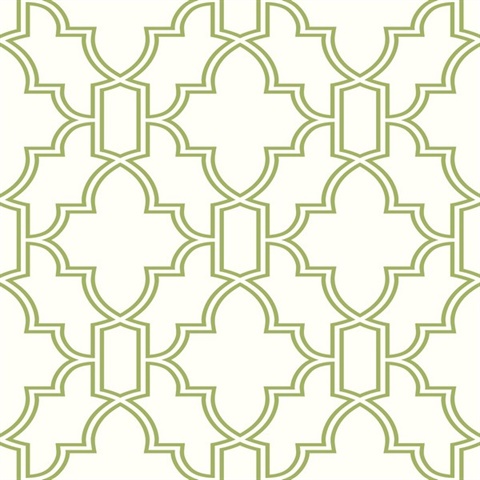 Green and White Tile Trellis