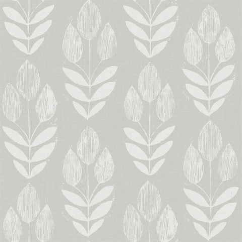 Grey Garland Grey Block Tulip Wallpaper