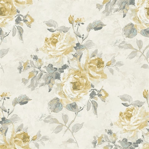 Grey, Silver & Yellow Commercial In Bloom Wallpaper | Yellow In Bloom ...