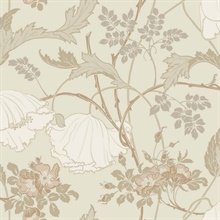 Gwendolyn Neutral &amp; Coral Wallpaper