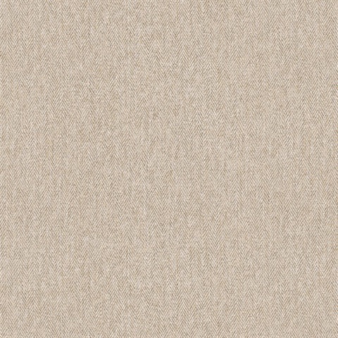 Herringbone Neutral Faux Tweed Wallpaper