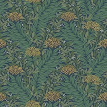 Highgrove Navy Leaf Wallpaper