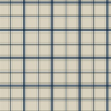 Hunter Blue Plaid Wallpaper