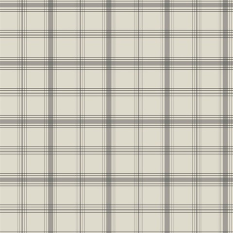 Hunter Charcoal Plaid Wallpaper