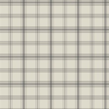 Hunter Charcoal Plaid Wallpaper