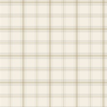 Hunter Neutral Plaid Wallpaper